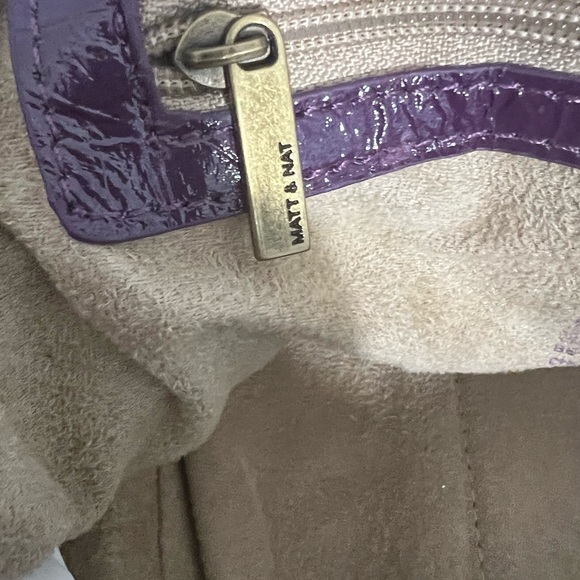 Matt & Nat Purple Hobo Bag with Gold Accents - Picture 6 of 10